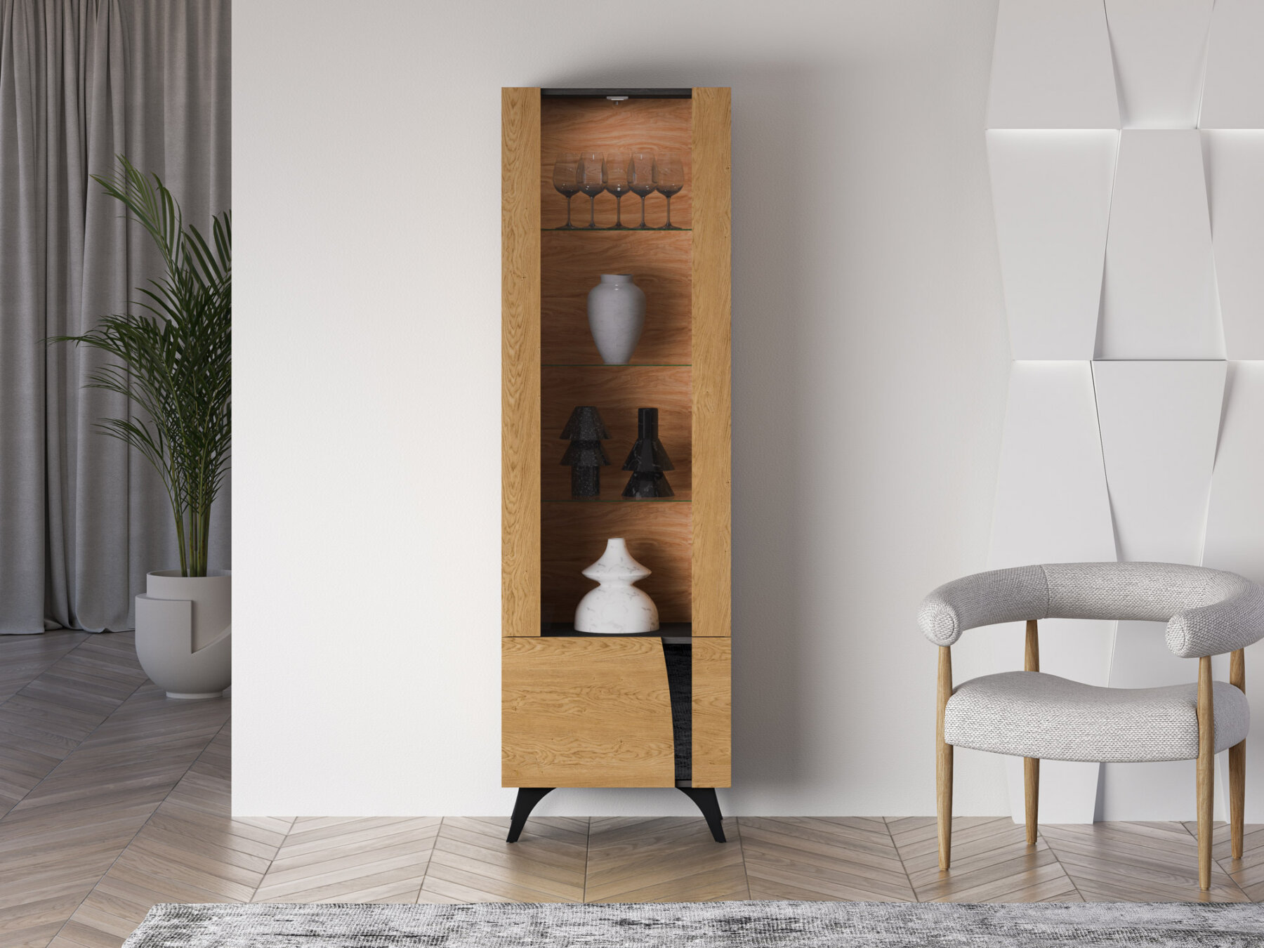 Toskaana 02 Vitriinkapp (parem)