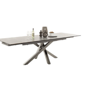 Almiros-Platte grau marmoriert ausgezogen mit Deko-FUNK-10539_23_grob