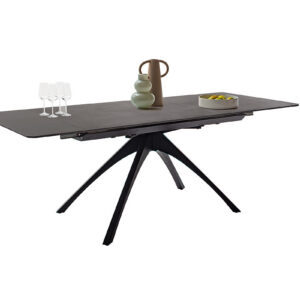 Cerrito-Platte anthrazit marmoriert ausgezogen mit Deko-FUNK-5781_24_grob