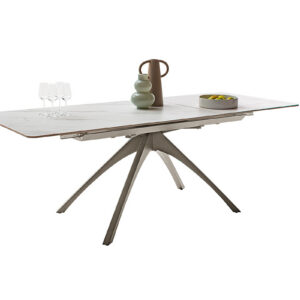 Cerrito-Platte creme Gestell taupe ausgezogen mit Deko-FUNK-12716_24_grob