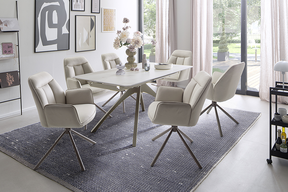 Cerrito Platte creme Gestell taupe-mit 6x Rafaela Gestell taupe CR-MIL-12922_24_grob