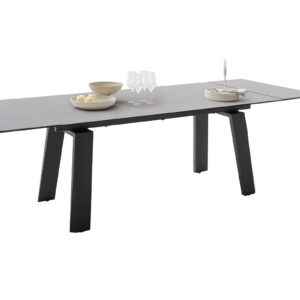 Kalamata-Platte anthrazit Gestell schwarz-ausgezogen mit Deko-FUNK-13210_25_grob