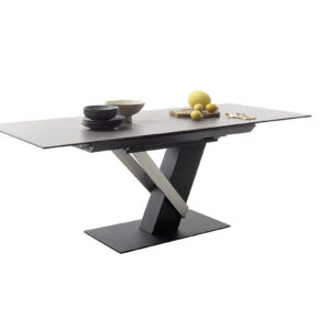 Massaro Platte hellgrau-ausgezogen mit Deko-FUNK-306_23_grob