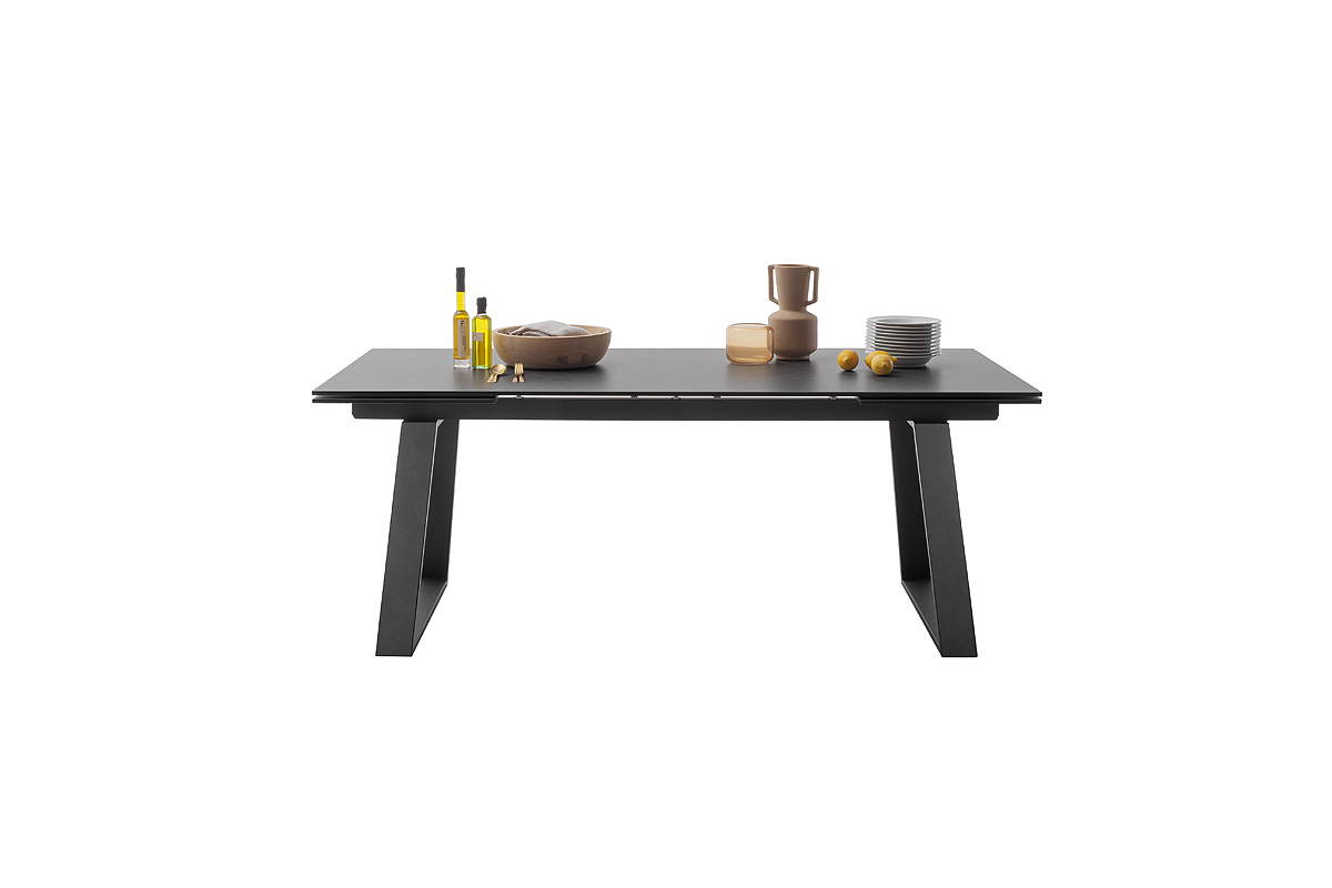 Narbonne Platte anthrazit-Detail Ansicht frontal mit Deko-DET-14269_22_grob