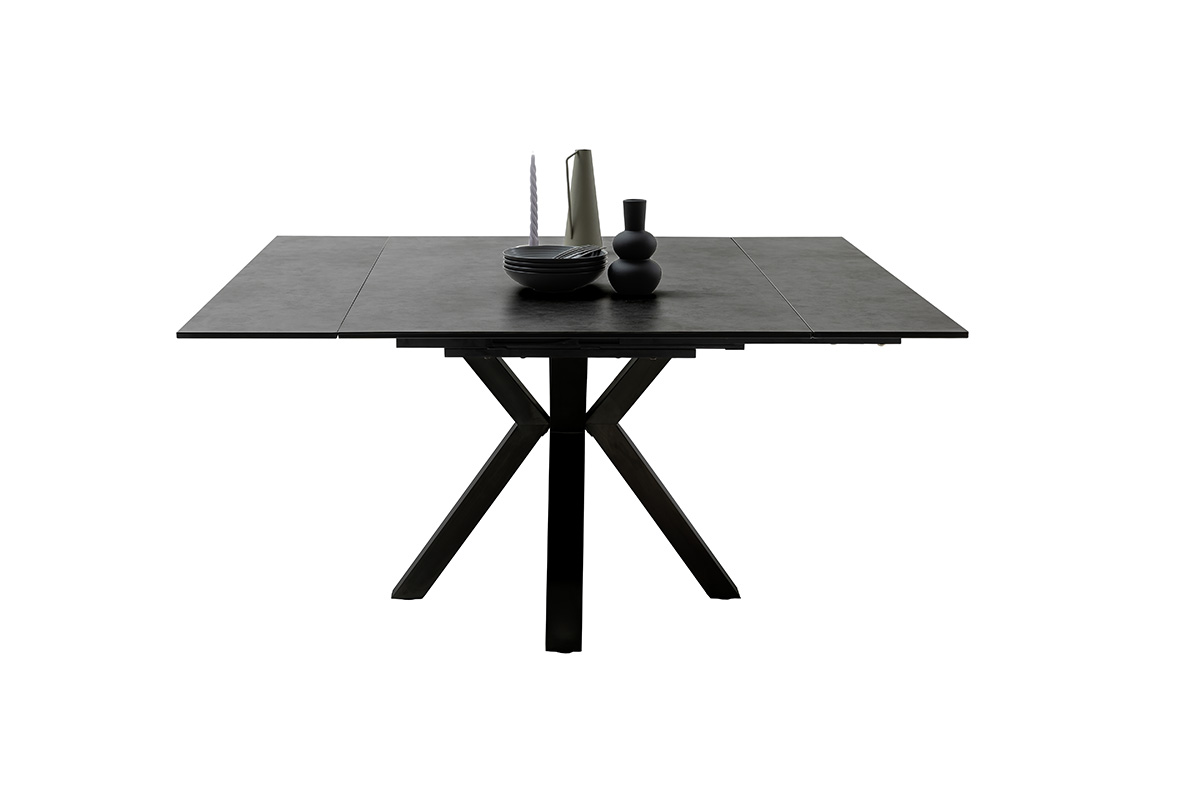 Pallini-Platte anthrazit ausgezogen frontal mit Deko-DET-12682_22_grob