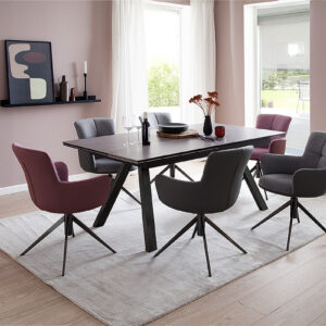 Tobago Gestell schwarz Platte AN-mit Mecana Gestell schwarz 4x AN 2x ME-MIL-10097_21_grob