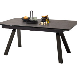 Tobago-Gestell schwarz matt lackiert Platte anthrazit mit Deko-EB-9630_21_grob