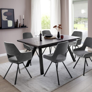 Tobago Platte AN Gestell schwarz-mit Bayonne 4x 4 FuĂź Stuhl DG 2x AL DG-MIL-700_22_grob