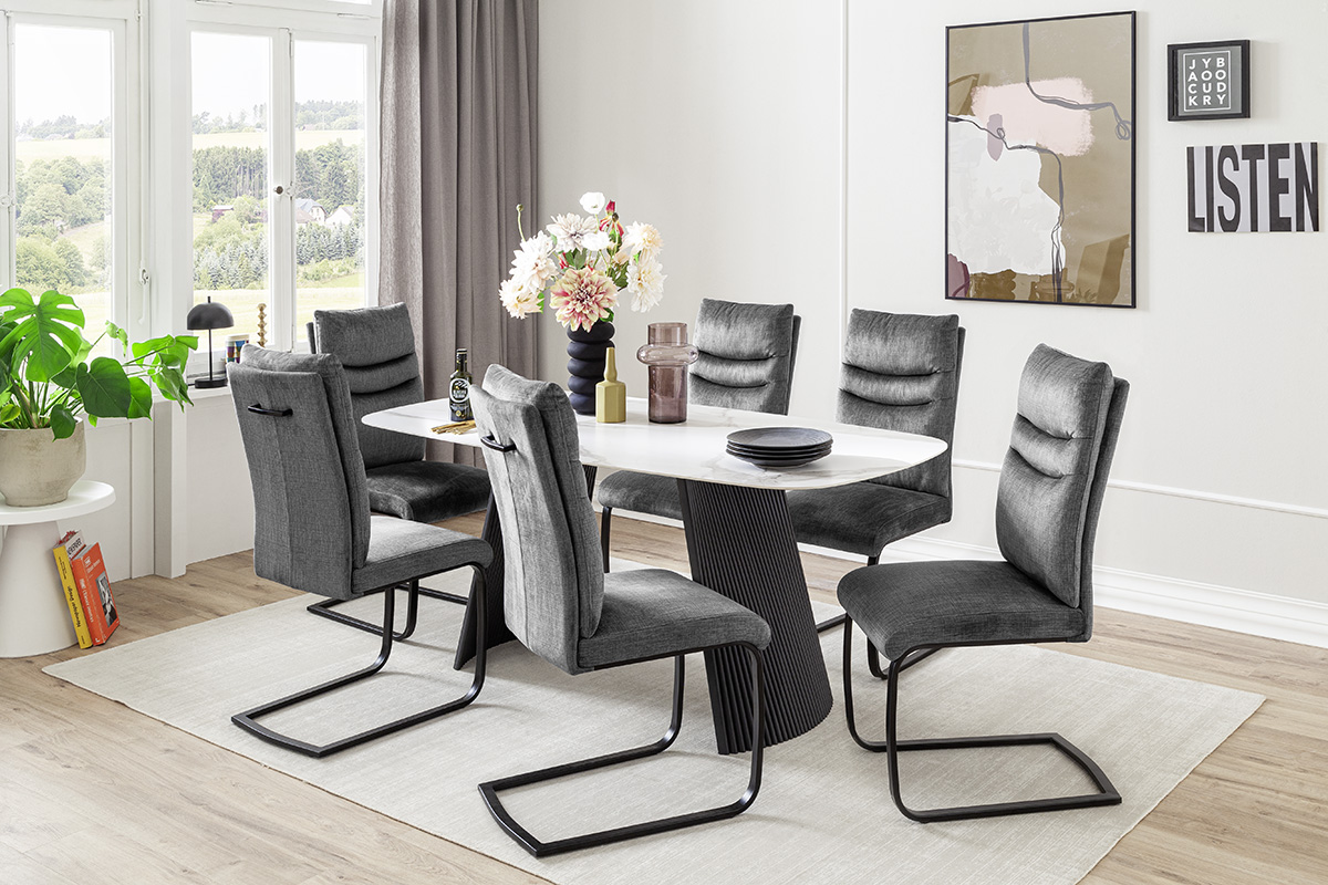 Tobelo-Platte weiß mit 6x Gibara Gestell schwarz AN-MIL-219_25_grob