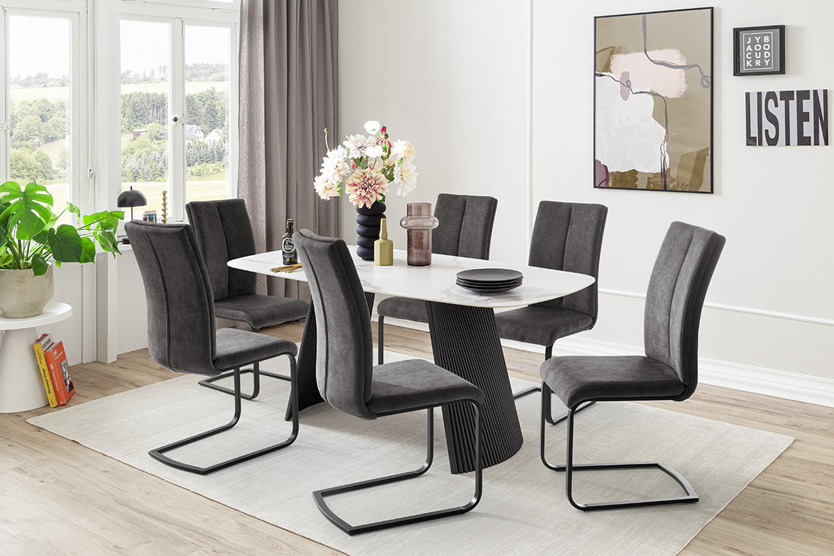 Tobelo-Platte weiß mit 6x Hudson AN Gestell schwarz-MIL-2209_25_grob