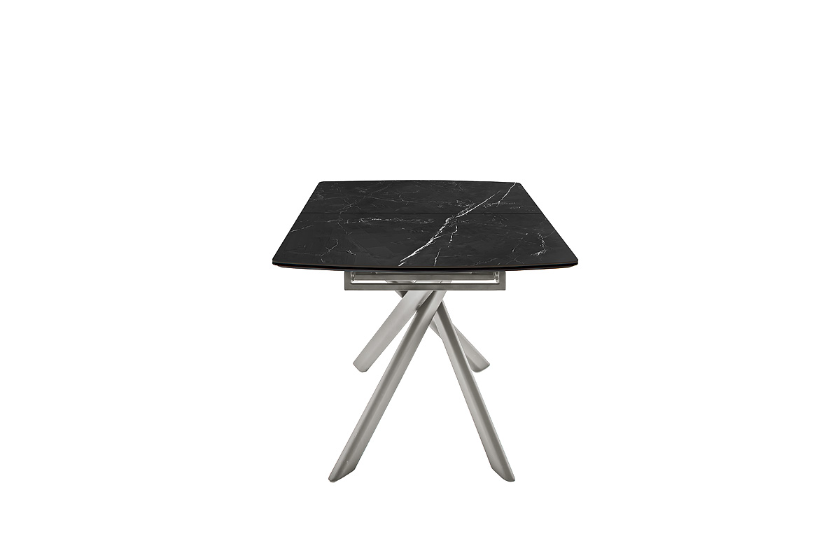 Vanino-Platte schwarz marmoriert Gestell Edelstahl Detail Ansicht frontal-DET-407_25_grob