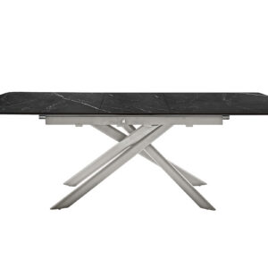 Vanino-Platte schwarz marmoriert Gestell Edelstahl ausgezogen Detail Ansicht seitlich-DET-404_25_grob