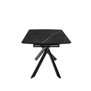 Vanino-Platte schwarz marmoriert Gestell schwarz Detail Ansicht frontal-DET-389_25_grob