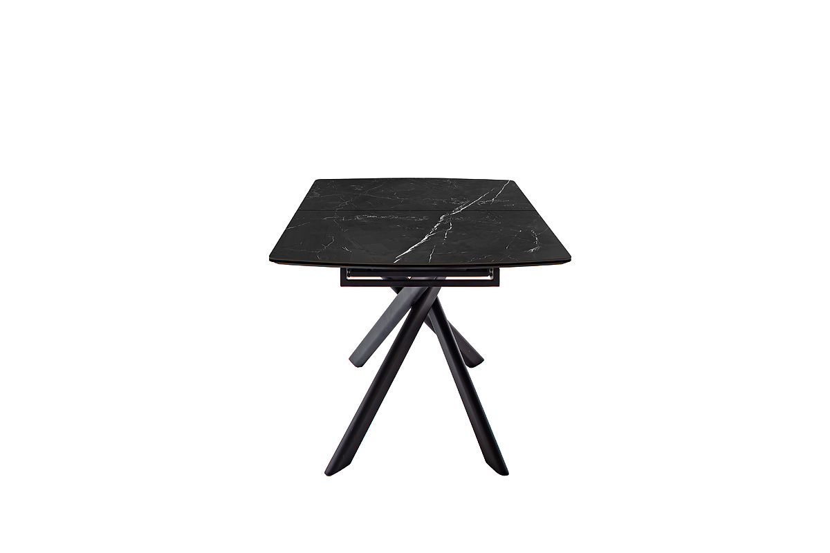 Vanino-Platte schwarz marmoriert Gestell schwarz Detail Ansicht frontal-DET-389_25_grob