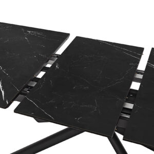 Vanino-Platte schwarz marmoriert Gestell schwarz Detail Auszug-DET-402_25_grob