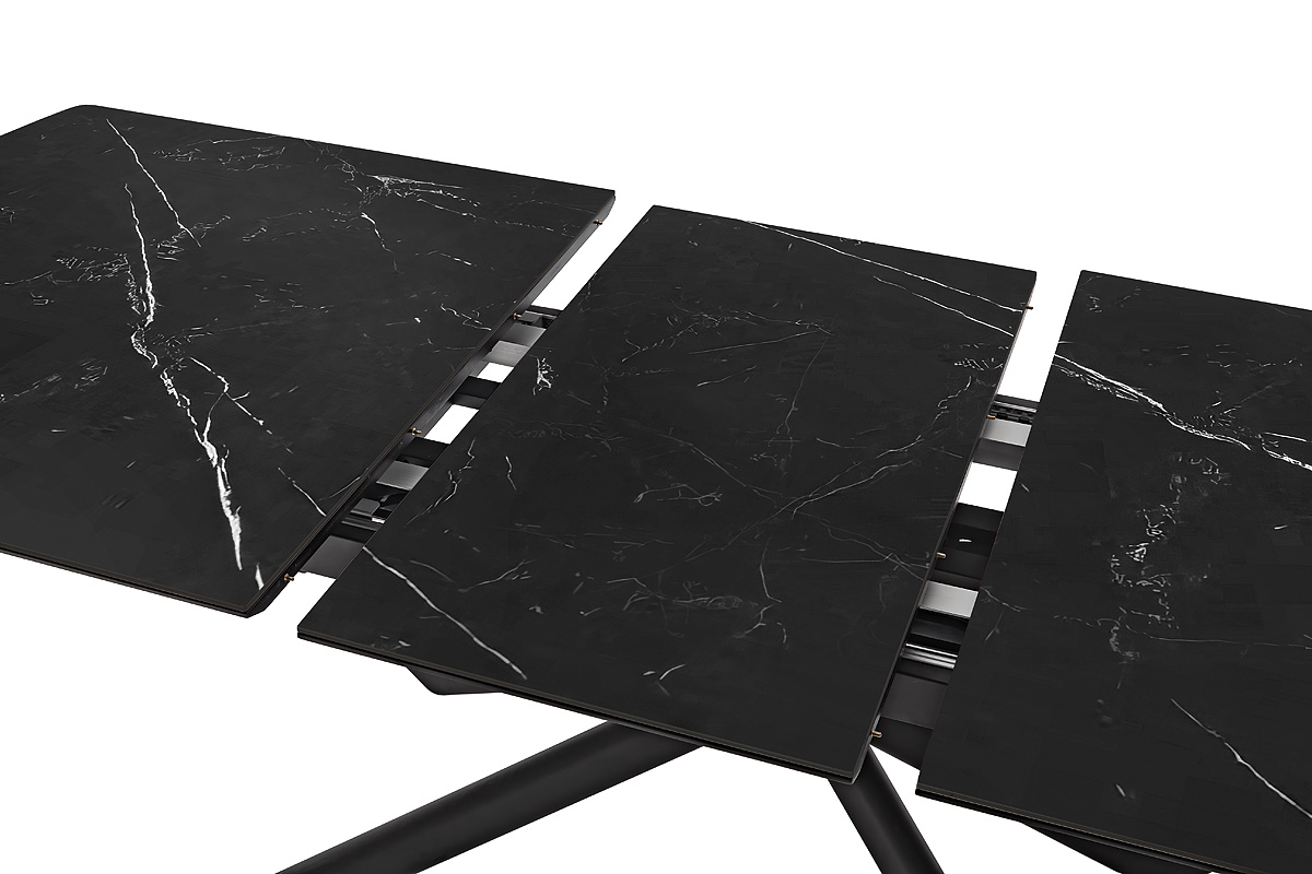 Vanino-Platte schwarz marmoriert Gestell schwarz Detail Auszug-DET-402_25_grob