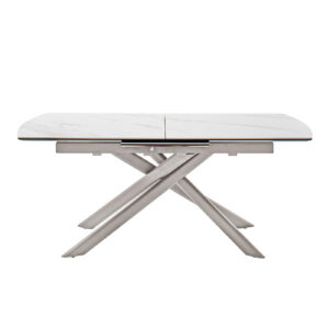 Vanino-Platte weiß marmoriert Gestell Edelstahl Detail Ansicht seitlich-DET-376_25_grob