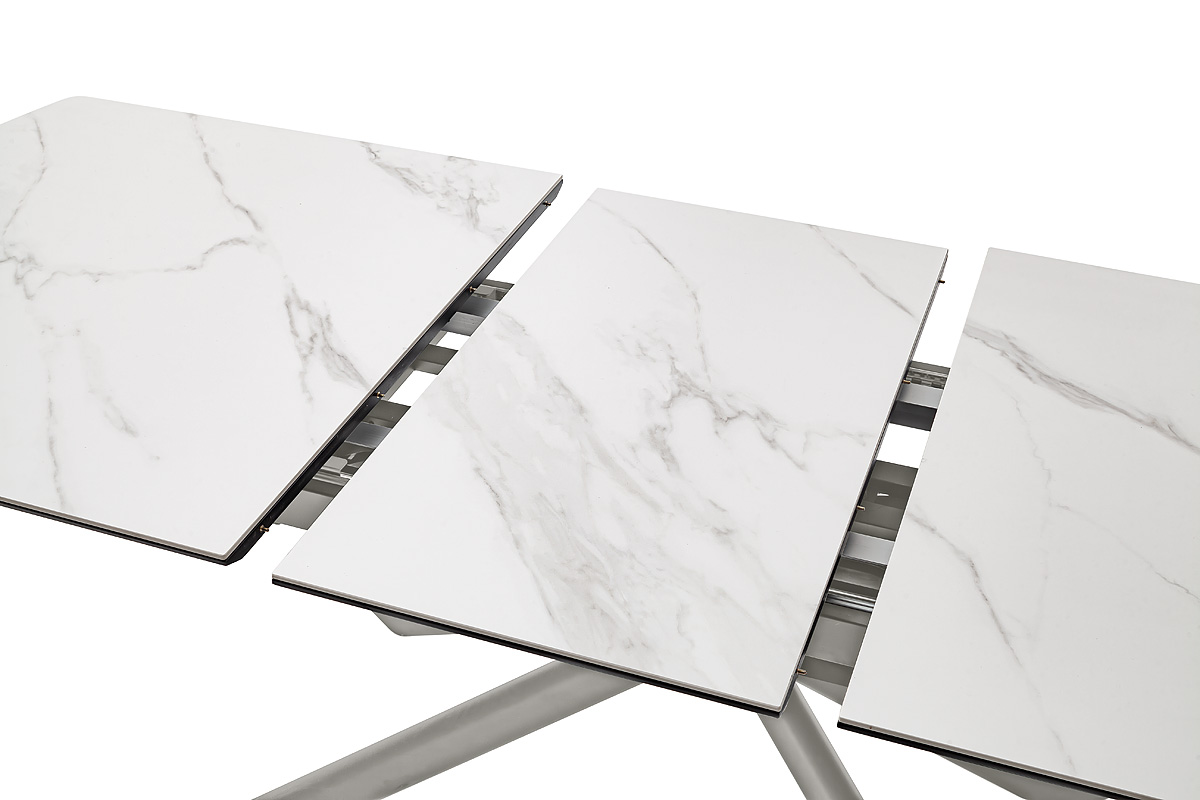 Vanino-Platte weiß marmoriert Gestell Edelstahl Detail Auszug-DET-383_25_grob
