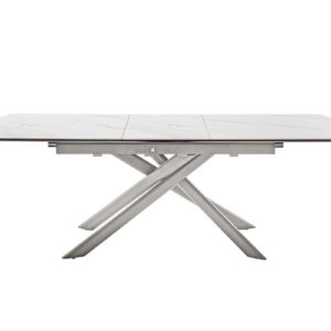 Vanino-Platte weiß marmoriert Gestell Edelstahl ausgezogen Detail Ansihct seitlich-DET-378_25_grob