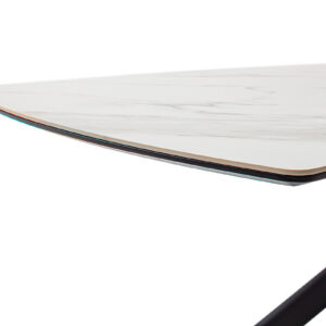 Vanino-Platte weiß marmoriert Gestell schwarz Detail Platte-DET-369_25_grob