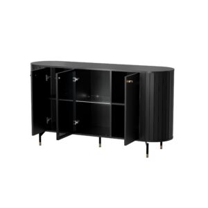ZA3 Komoda 150 2d1w OTWARTA LED BLACK