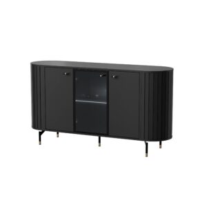 ZA3 Komoda 150 2d1w ZAMKNIĘTA LED BLACK