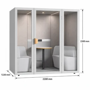 Akustiline koosolekukabiin Elvora Helehall mõõtudega 2200 × 2200 × 1220 mm