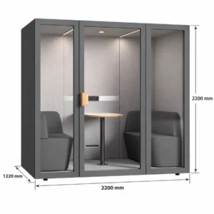 Akustiline koosolekukabiin Elvora Tumehall mõõtudega 2200 × 2200 × 1220 mm