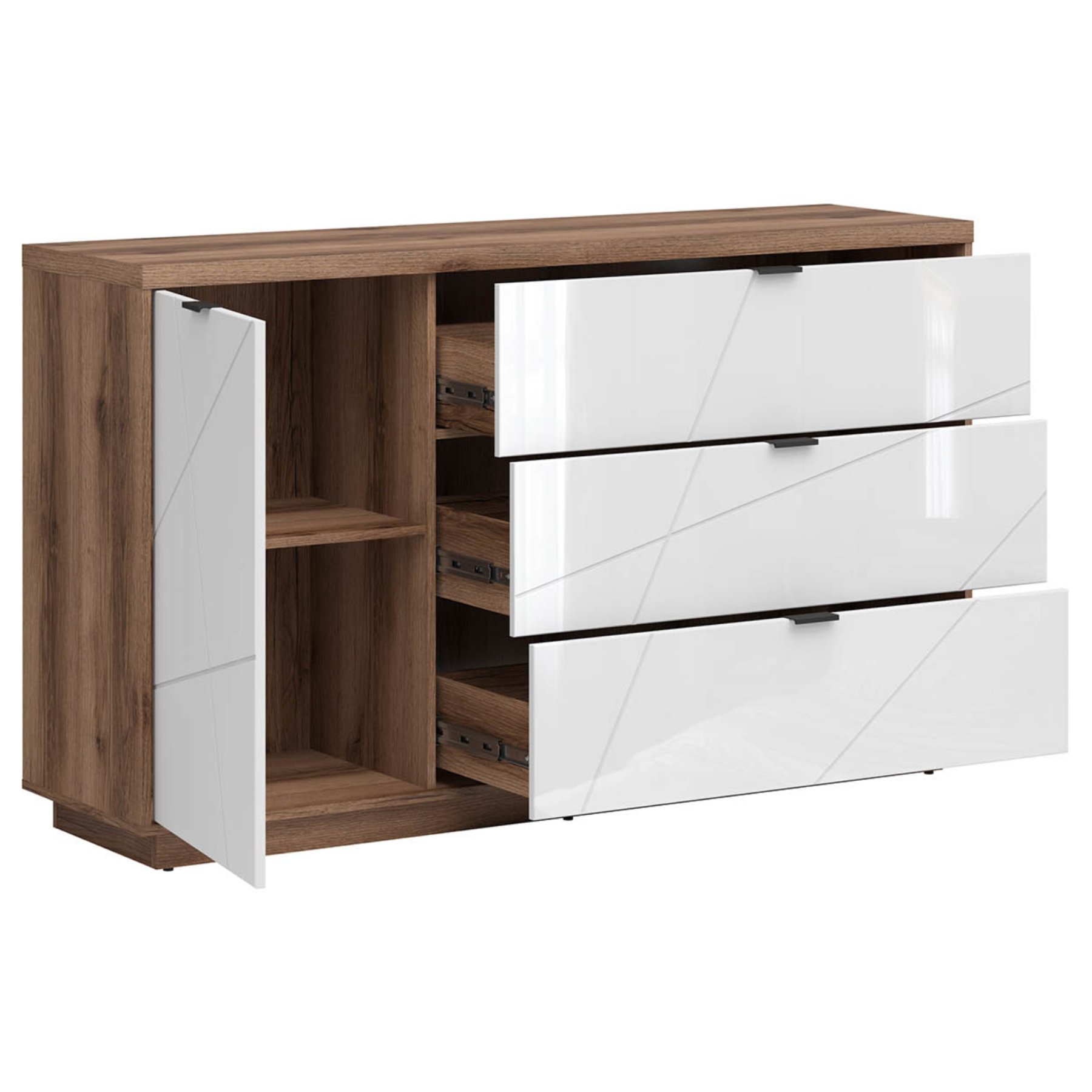 komoda-forn-156-cm-z-drzwiami-i-3-szufladami-dab-delano-ciemny-bialy-polysk-xlargea (2)