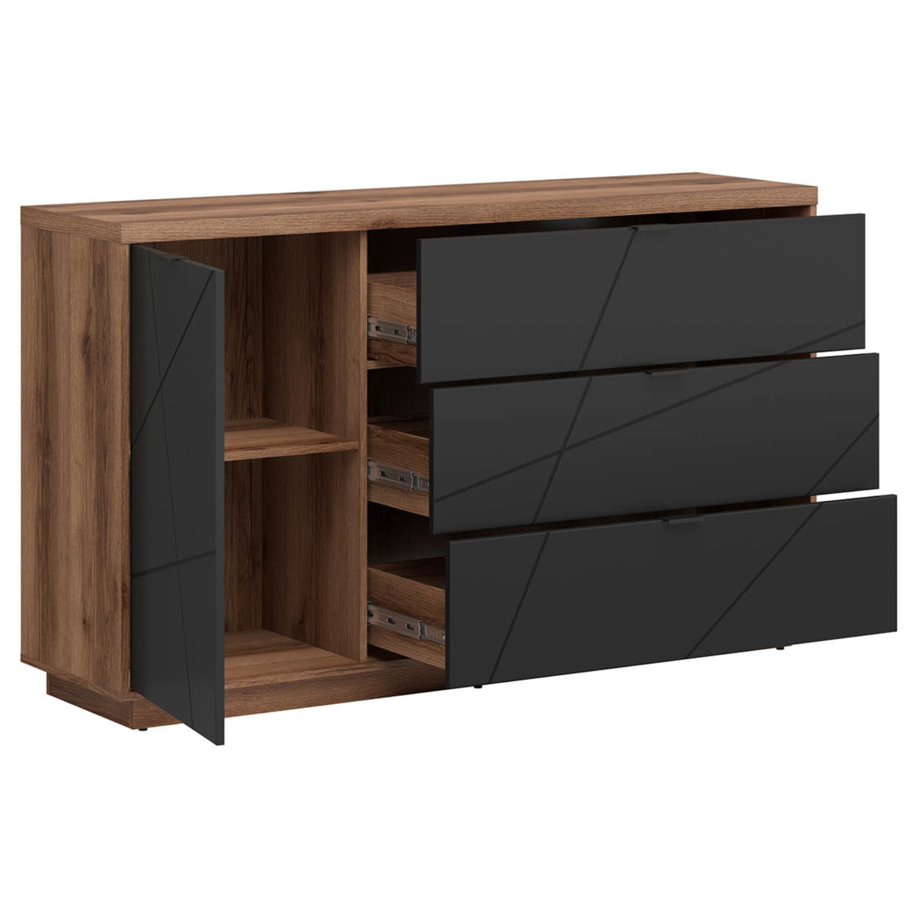 komoda-forn-156-cm-z-drzwiami-i-3-szufladami-dab-delano-ciemny-czarny-mat-xlargea (3)