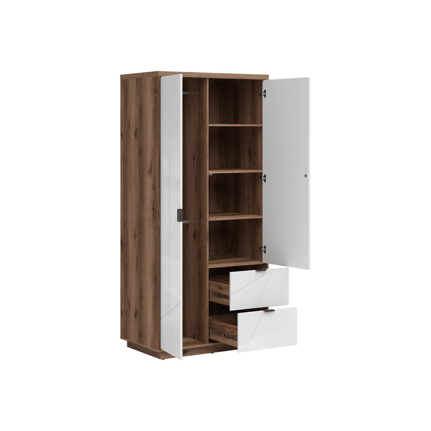 szafa-dwurzwiowa-forn-94-cm-z-szufladami-dab-delano-ciemny-bialy-polysk-xlargeb (3)
